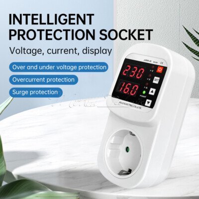 Automatic Voltage Protector Socket AC 220-V Adjustable 16A Power Surge Protector