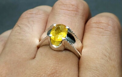 LMDPRAJAPATIS 9.25 Carat Natural Garnet Gold Adjustable Ring - Statement Gemstone Jewelry For Men & Women
