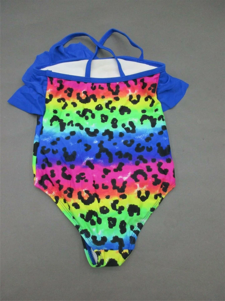 Traje de baño de una pieza azul/multicolor sin marca talla 5 para niñas 3H Foto 3 de 4