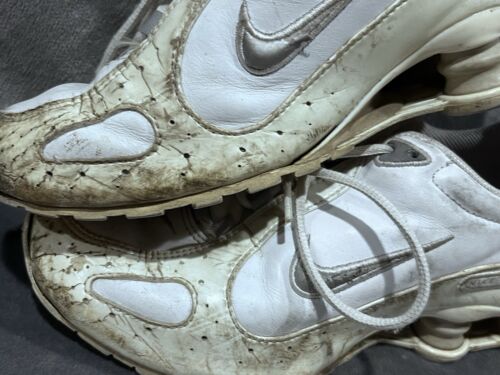 Scarpe da corsa Nike donna Shox Shocks bianche 312681-101 sneakers taglia 8 - Foto 10 di 14