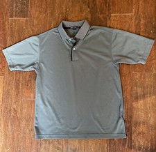 Mens Sport Tek Polo Golf Shirt Size Small Dark Gray Short Sleeve Polyester