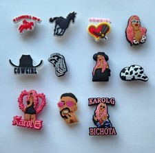 6 Cowgirl Shoe Charms  5 Karol G Charms For Crocs or Clogs New w/o Tags