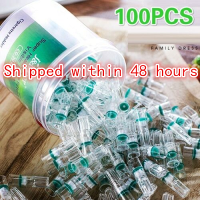 100X Clear Plastic Holder Tobacco Smoke Filter Tip Tar-proof Filtrator  Healthy