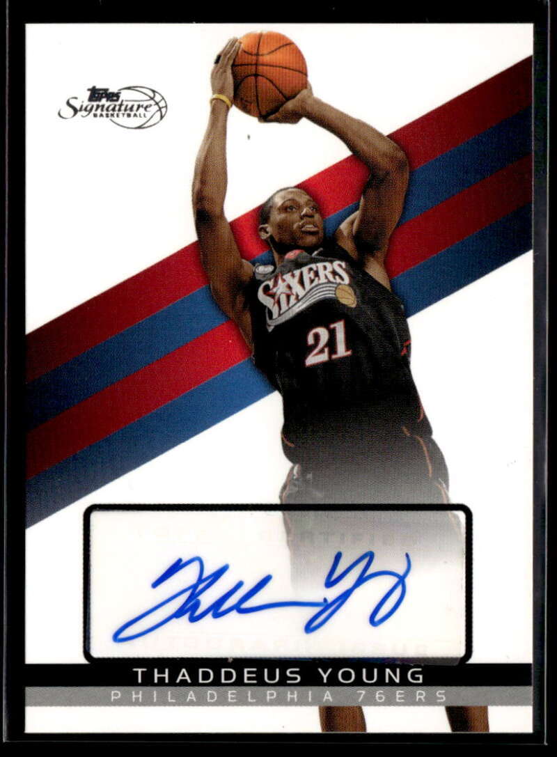 2008-09 Topps Signature Thaddeus Young Autograph Auto /5775 76ers JX7325