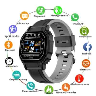 Reloj Deportivo Llamadas Bluetooth Sumergible IP68 Pulsómetro