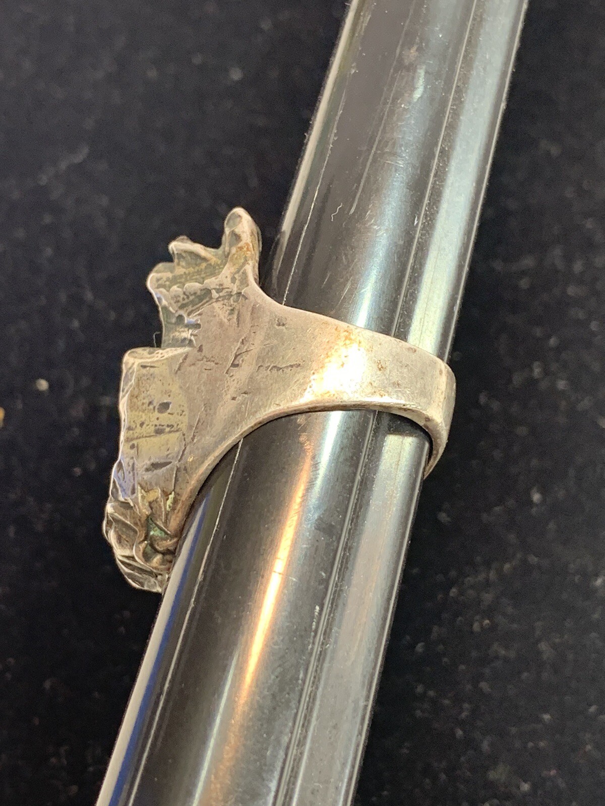 Devil Eyes Sterling Silver Ghost Face Ring - image 9