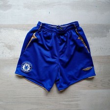 Chelsea Home football shorts 2005 - 2006 Blue Umbro Polyester Young Size M