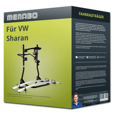 Menabo Fahrradträger Cobra schwarz/silber für VW Sharan Typ 7N - 2 Fahrräder NEU