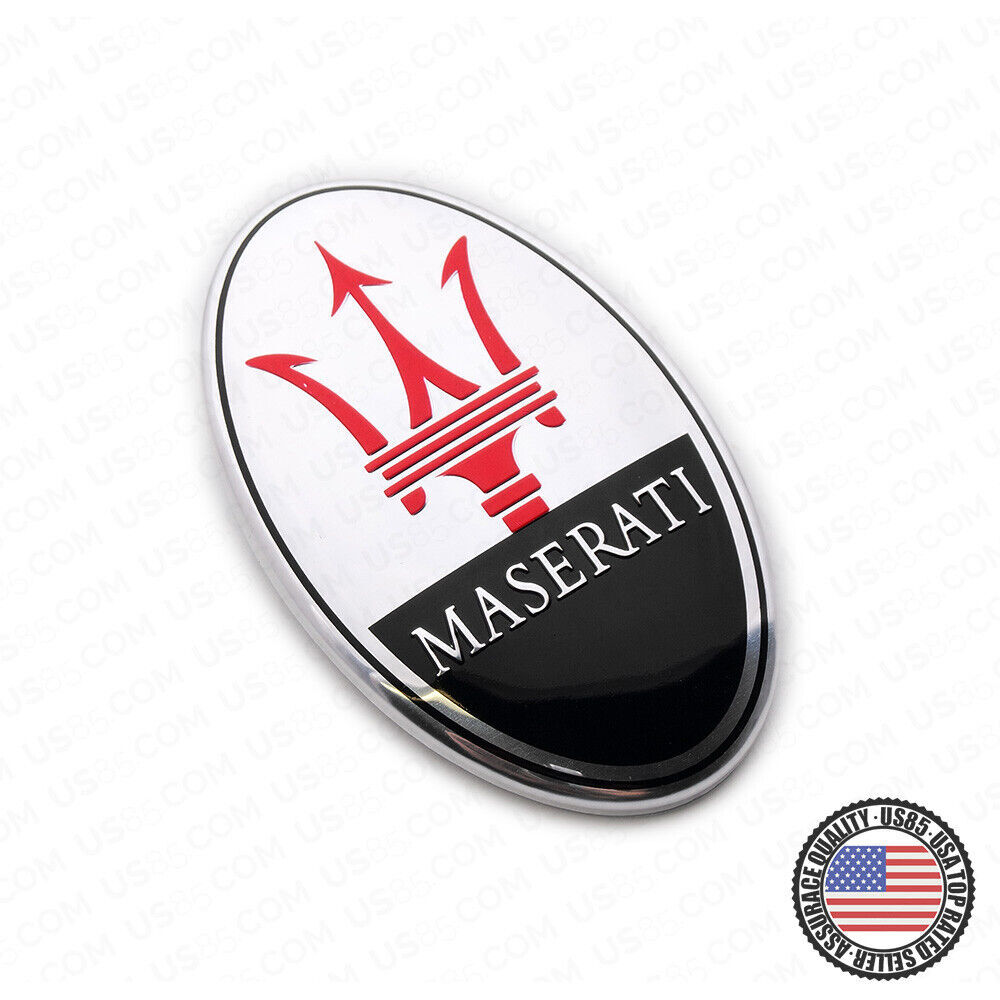 Maserati Ghibli Quattroporte Granturismo Black Front Bumper Logo Emblem Badge