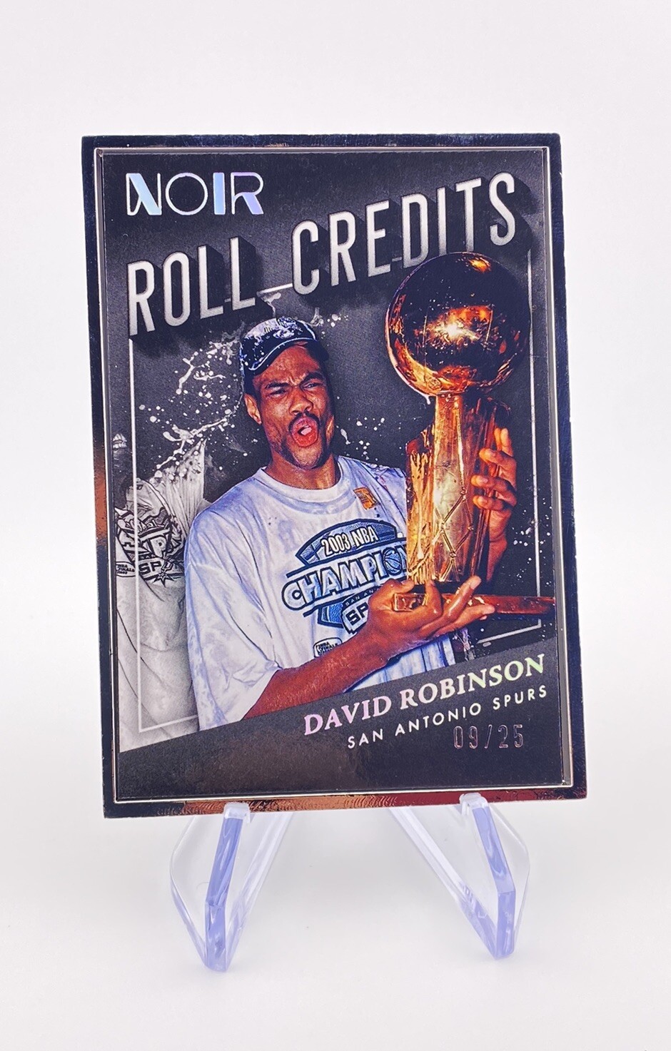 2022-23 Panini Noir David Robinson Roll Credits Metal Frame 9/25