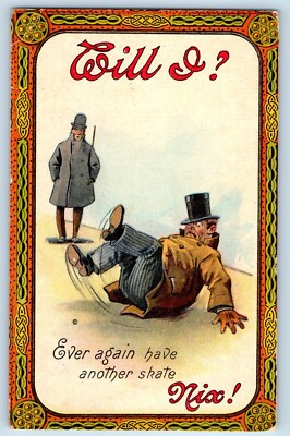 #ad #ad Nix Postcard Will I Slipped Ever Again Have Another Skate Lublin Wisconsin WI $9.72