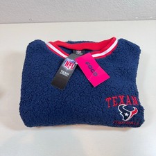 Houston Texans Mens Large FOCO NFL Sherpa Fleece Pullover Sweatshirt NWT