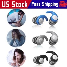 Reusable Silicone Ear Plugs Noise Cancelling Earplugs Protector Study Sleep Swim