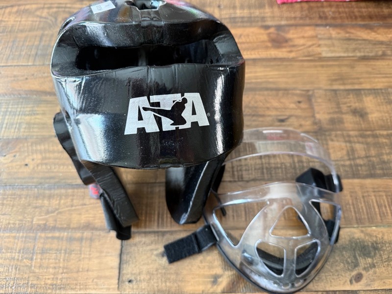 ATA Martial Arts Sparring Helmet and Face Shield size XL