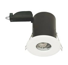 LAP Fixed Round Downlighter 35W IP65 White GU10 220-240V CE UKCA 4651V