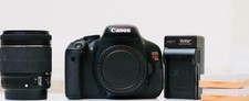 Canon EOS Rebel T3i Digital SLR Camera w/ Kit Lens 18-55mm, 3 Batteries, Charger
