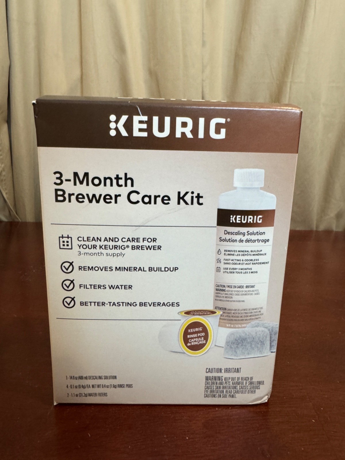 Keurig 3-Month Brewer Maintenance Kit Includes Descaling Solution Unopened New!