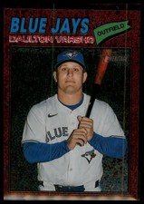 2026 Topps Heritage #223 Daulton Varsho Chrome Burgundy Sparkle Refractors