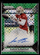 2016 Panini Prizm Rookie Autographs Green Power Aaron Burbridge RC Auto 45/49