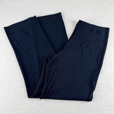 Chico's Travelers Pant Womens 1 R Size 8 Black Slinky Knit Pull On Elastic Waist