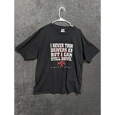 Ballville Basketball Mens XL T-Shirt Black Graphic Tee Drivers Ed Humor USA Made