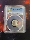 1964-D  Silver Brilliant Uncirculated Roosevelt Dime PCGS Graded MS64
