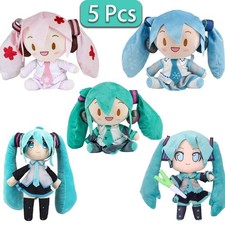 20cm Hatsune Miku Sakura Snow Plush Soft Anime Sitting Doll Toy Gift