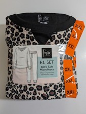 Brand New Felina Women's 2 Piece Pajama Set Leopard Animal Print XXL Sealed