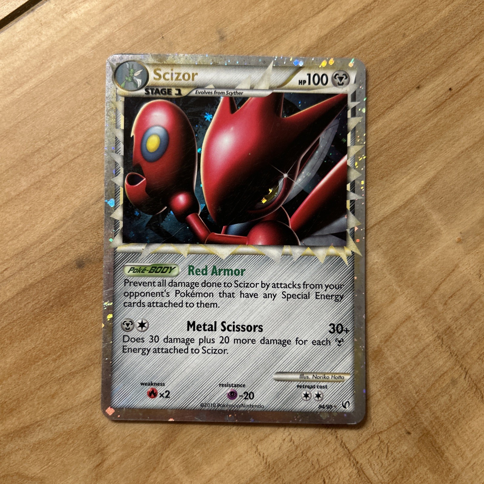 Pokémon Scizor Prime HGSS Undaunted 84/90 Holo Rare - NM