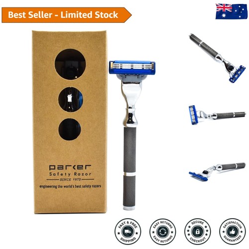 Luxury Black Metal Triple Blade Razor - Mach 3 Compatible for Gentlemen ...