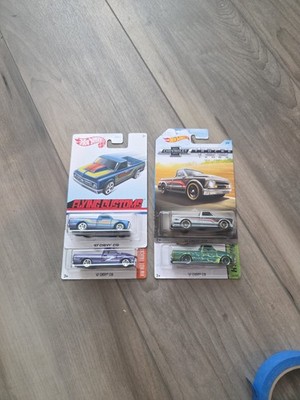 Hot Wheels Lot- 4 Different '67 Chevy C10 Kmart Green 100 Years Flying Customs W