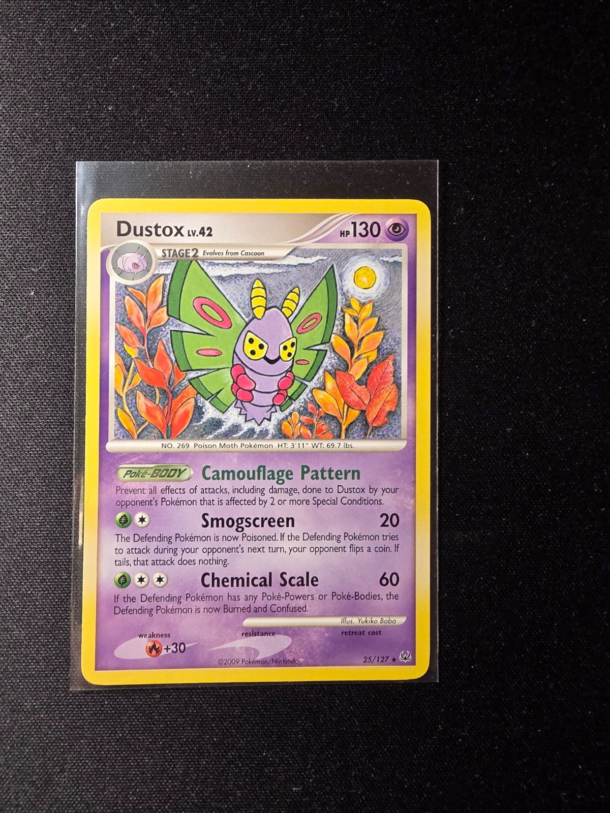 Dustox - 25/127 - Rare PLATINUM (BASE SET) NM Pokemon Card