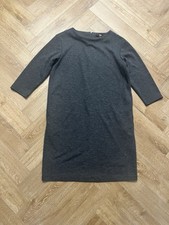 Uniqlo Women's Grey 3/4 Sleeve Tunic A-Line Dress UK L Zipped Pockets*