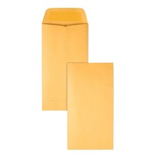 Quality Park, 7 Coin and Small Parts Envelopes, Gummed, Brown Kraft, 3.5x6.5,
