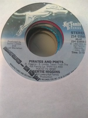 Bertie Higgins, Pirates and Poets ~ 1983 Kat Family 45