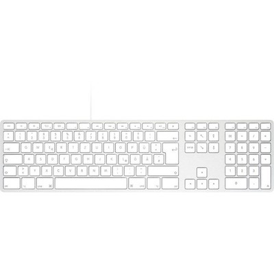 Matias FK318S-DE Wired Aluminium Keyboard for Mac USB Tastatur Deutsch, QWERTZ,