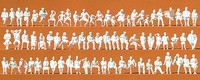 Preiser HO 1:87 16358 Figurensatz 72 Sitzende Personen Bauatz Unbemalt NEU OVP