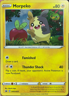 Morpeko Cosmos Holo Black Star Promo - SWSH031 - Sword & Shield Pokemon 2020