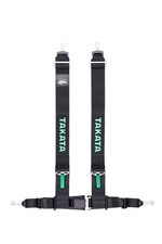 Takata Racing Drift Iii Seat Belt Harness 4-pt 3 Shoulder 2 Lap Bolt-on Black