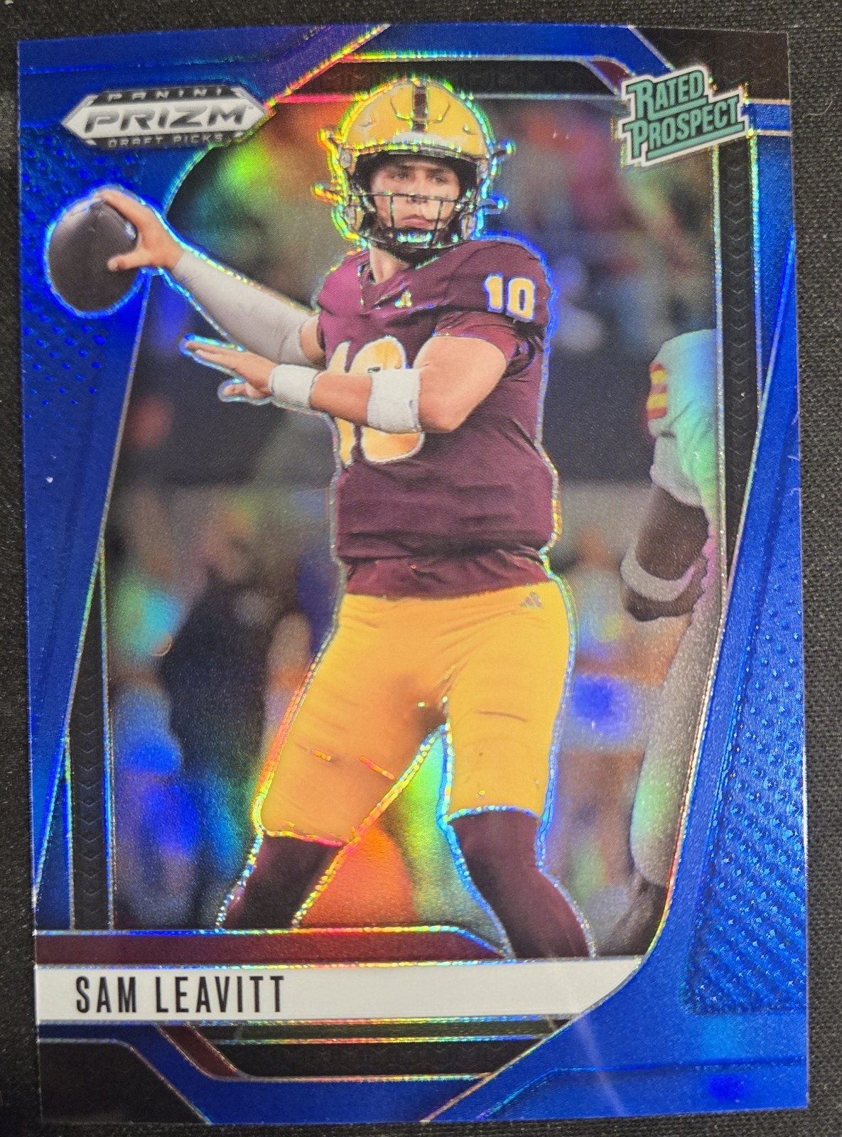 SAM LEAVITT 2025 Prizm Draft Picks Rated Prospect Blue /249