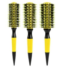 3 in 1 Ceramic & Ionic Bristle Round Barrel Hair Brush Set for Women & Men - Pro