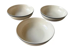 Kitchen Basic Colors By Tienshan Set Of 3 Cereal Bowls 6.5” Blue & Green Bands