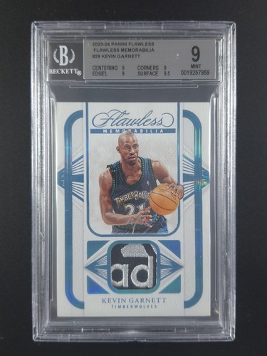 2023-24 Flawless KEVIN GARNETT 1/1 Game-Worn Adidas Logo Platinum #6 BGS 9