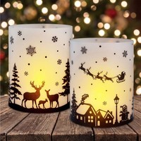 Windlicht Tischdeko Weihnachten Teelichter Kerzen LichthüLle 12 StüCk 27X10Cm