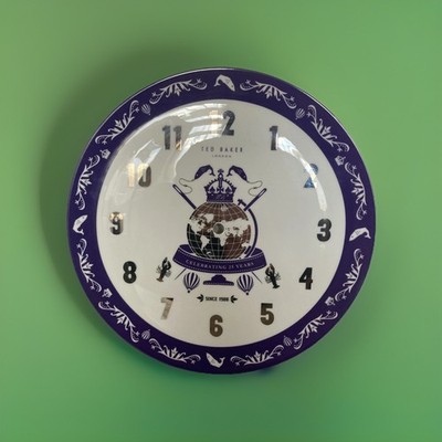 Ted Baker London Celebrating 25 Years Plate Clock Limited Edition