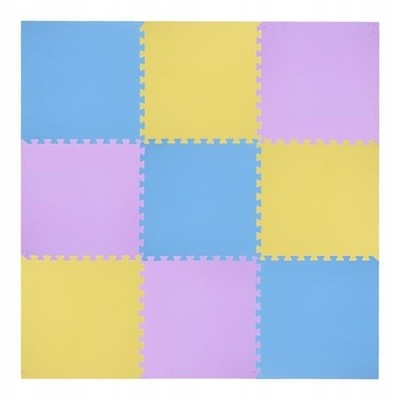 Multipack One Fitness Puzzlematte MP10 gelb-blau-lila 9 Teile 10 mm