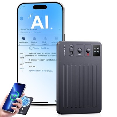 TTQ AI Voice Recorder, Digital Voice Recorder App Control, Transcribe & Summa...