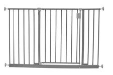 Safetots Hallway Baby Gate, Extra Wide, Pressure Fit, Grey, 115.6cm - 121.6cm