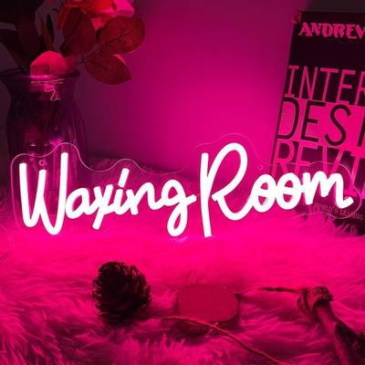 Waxing Room Neon Sign For Spa Beauty Room Nail Brows Lashed Salon Studio Wall...
