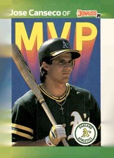 1989 Donruss #BC-5d Jose Canseco Bonus MVP's